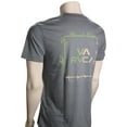 thumbnail image 1 of RVCA Men's Red Stitch Short Sleeve Premium Bordered Logo T-Shirts Blue-Medium, 1 of 4
