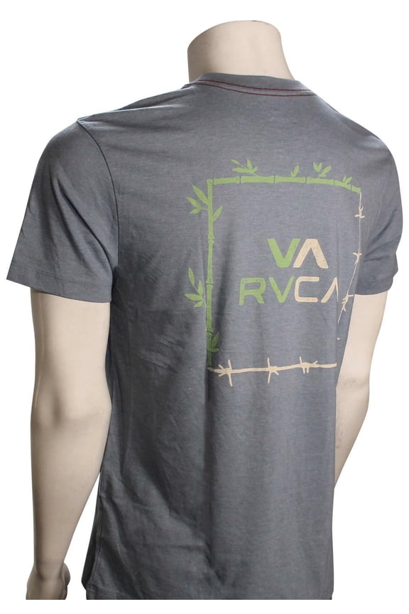 Men's Red Stitch Short Sleeve Premium Bordered Logo T-Shirts Blue-Medium