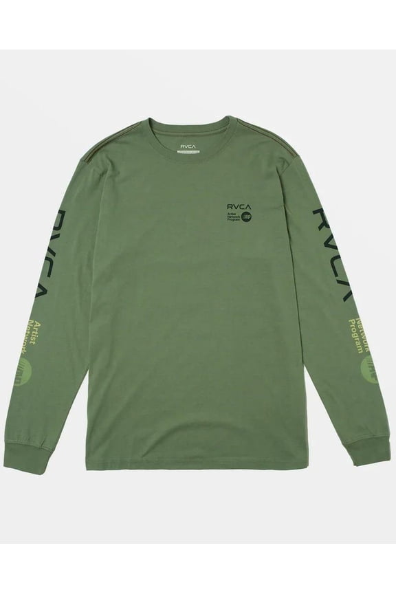 Mens ANP All Cotton Regular Fit Long Sleeve Tee Jade, Medium