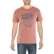 RVCA Mens Cactus World Logo Crewneck Graphic T-Shirt