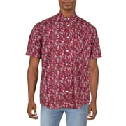 RVCA Mens Woven Floral Button-Down Shirt