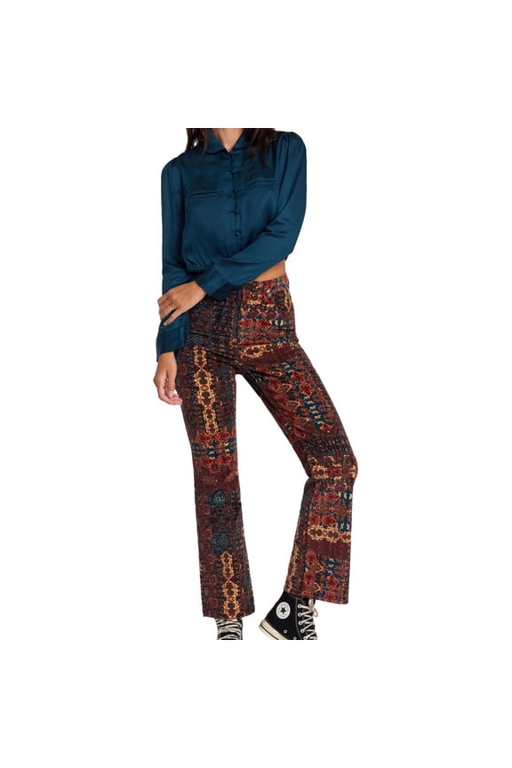 Womens Groove High Rise Casual Corduroy Pants, Multicoloured, 24