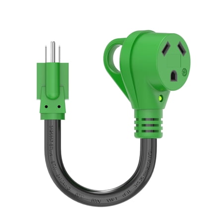 RVGUARD 30 Amp to 110 Volt RV Adapter Cord 12 Inch, NEMA 5-15P to NEMA TT-30R Electrical Power Adapter with LED Power Indicator, Green, ETL Listed price history and forecast - RVGUARD
