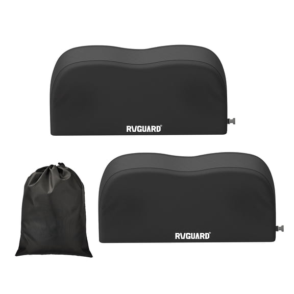 RVGUARD Dual Axle Wheel Covers (2 Pack) - Fits 27"-30" Tires, Waterproof Anti-UV 420D Oxford Black Tire Covers for RV/Truck/Trailer