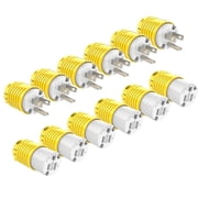 RVGUARD Extension Cord Ends Male and Female Plug, 15 Amp 125 Volt Heavy Duty Replacement Plug & Connector Set, Straight Blade Plug Grounding Type/ETL Listed 6 Set