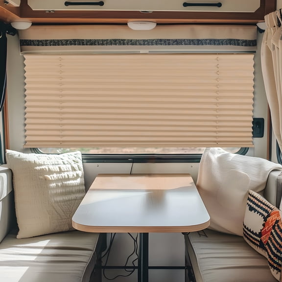 RVGUARD RV Blinds for Camper Windows, Camper Replacement Blinds, Privacy Protection, RV Window Shades for RV, Camper, Travel Trailer, Cappuccino (38" W x 38" L)