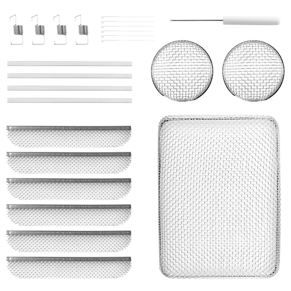 RVGUARD RV Flying Insect Screen Stainless Steel Mesh with Installation Tool and Silicone Rubber, Circular 2.8 Inch, 8.1 x 1.5 Inch, 8.5 x 6 x 1.3 Inch