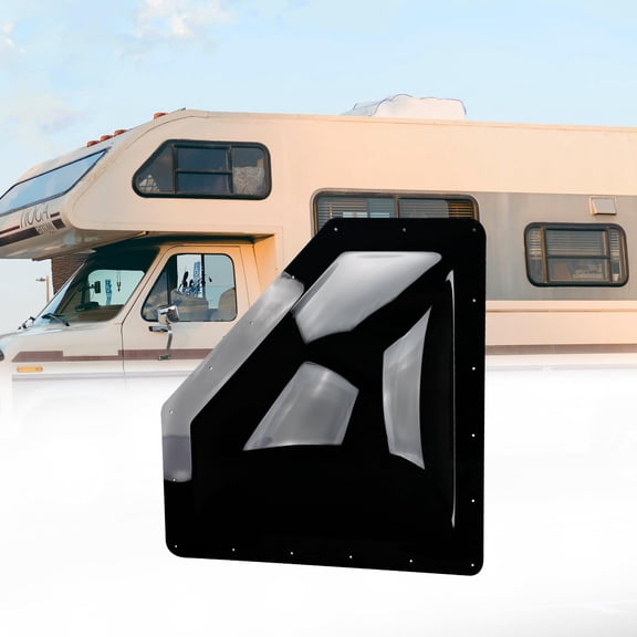 RVGUARD RV Skylight Replacement, 11" x 24" Outer Dimension Skylight Fits All Standard 8" x 20" Openings, RV Skylight for Camper Trailer Fifth Wheel Truck, UV Resistant, Impact Resistant, Black