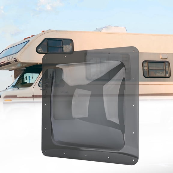 RVGUARD RV Skylight Replacement, 18" x 18" Outer Dimension Skylight Fits All Standard 14" x 14" Openings, RV Skylight for Camper Trailer Fifth Wheel Truck, UV Resistant, Impact Resistant, Smoke