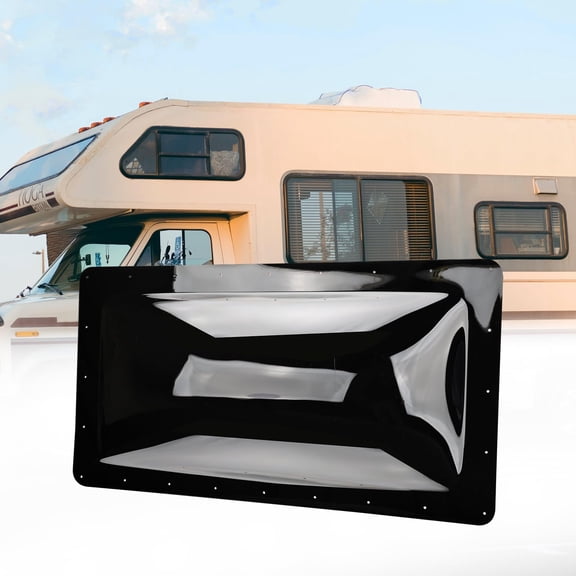 RVGUARD RV Skylight Replacement, 18" x 34" Outer Dimension Skylight Fits All Standard 14" x 30" Openings, RV Skylight for Camper Trailer Fifth Wheel Truck, UV Resistant, Impact Resistant, Black
