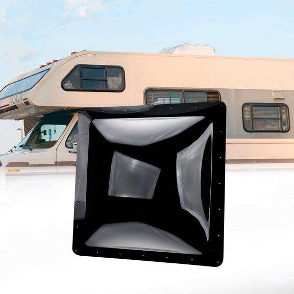 RVGUARD RV Skylight Replacement, 26" x 26" Outer Dimension Skylight Fits All Standard 22" x 22" Openings, RV Skylight for Camper Trailer Fifth Wheel Truck, UV Resistant, Impact Resistant, Black