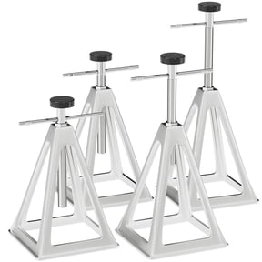RVGUARD RV Stack Jacks 4 Pack, Aluminum Stabilizer Jacks for RV Trailer Camper, Single Support Up to 6000 Lbs, Adjustable from 11" to 17"