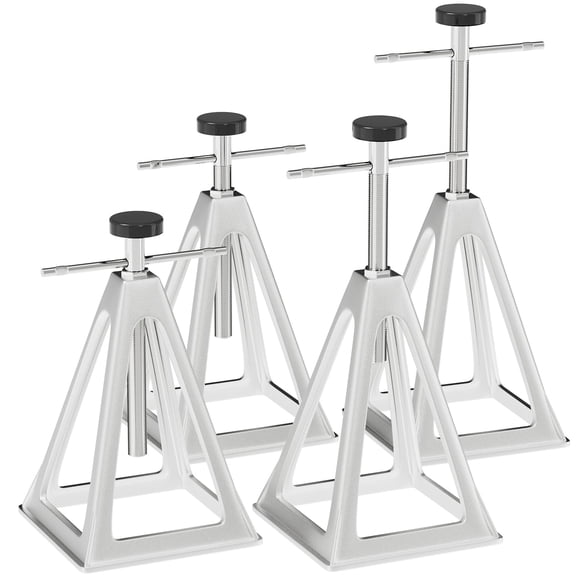 RVGUARD RV Stack Jacks 4 Pack, Aluminum Stabilizer Jacks for RV Trailer Camper, Single Support Up to 6000 Lbs, Adjustable from 11" to 17"