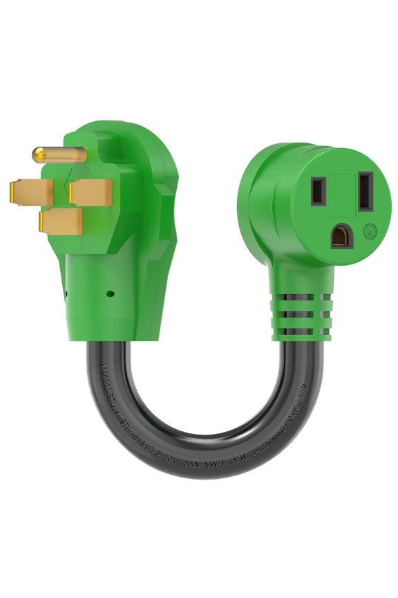 Welder Adapter Cord 12 Inch, NEMA 14-50P to 6-50R, 50 Amp Welder Adapter, Green