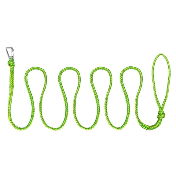 RVKXHD 1 Pcs Kayak Tow Rope, Heavy Duty Braided Line: with Clip Dock Lines, 1/2'' Diameter, 12ft Lengths, PE, Load Up to 2200lbs, for Jet ski,watercraft Boat, Kayaking, Marine, Green&Yellow