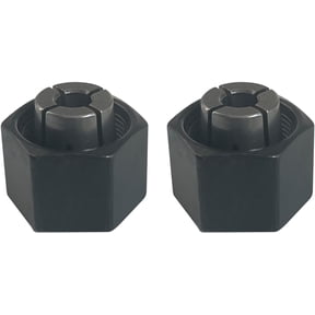 RVKXHD 2 Pack 1/4 Inch Router Collet 6.35 mm, Replacement Chuck for DeWalt DW621 DW616 DW618 and Bosch 1617 1617EVS 1618 1618EVS 1613 1613EVS 1613AEVS, Router Part Number 326286-04 323-293 2610906283
