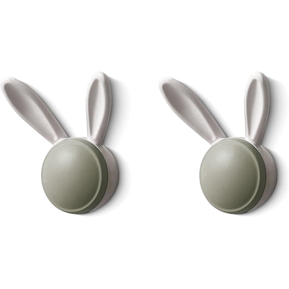 RVKXHD 2 Pack Bunny-Shaped Decorative Wall Hooks, Cute Zinc Alloy Hangers for Coats, Towel, Keys, Bag, Robes, Heavy Duty Rabbit Design Mounted Holder for Bathroom