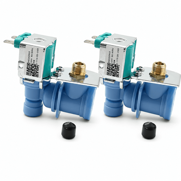 RVKXHD 242252603 Refrigerator Ice Maker Water Inlet Valve, 4 Pack 120V 35W Solenoid Valve Replacement for Frigidaire Kenmore Electrolux Crosley Refrigerators, Replaces AP5671756 241803703 241803701