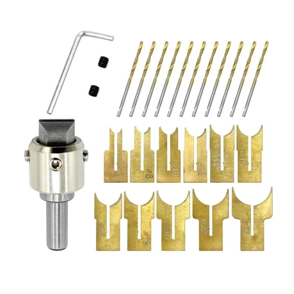 RVKXHD 24PCS Wooden Bead Maker Beads Drill Bit, 6-25mm Ball Blade Milling Cutter Set Kit Drill Wood Electric Beads Tools Maker Bit Carbide Woodworking