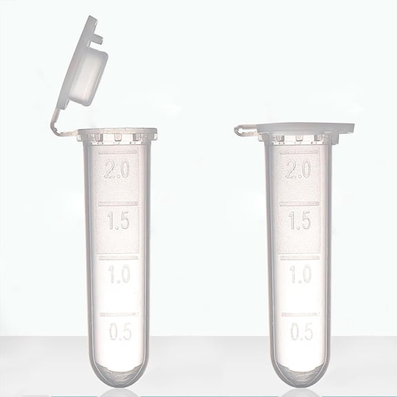 RVKXHD 2ml Microcentrifuge Tube - PCR Tube with Flat Cap(500pcs),Graduated-Polypropylene Plastic