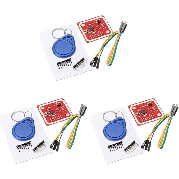 RVKXHD 3 Packs PN532 NFC NXP RFID Module V3 Kit,Near Field Communication Reader Module Kit with I2C SPI HSU,S50 White Card,Key Card, Suitable for Arduino,Raspberry Pi,Smartphones,and Android Phones.