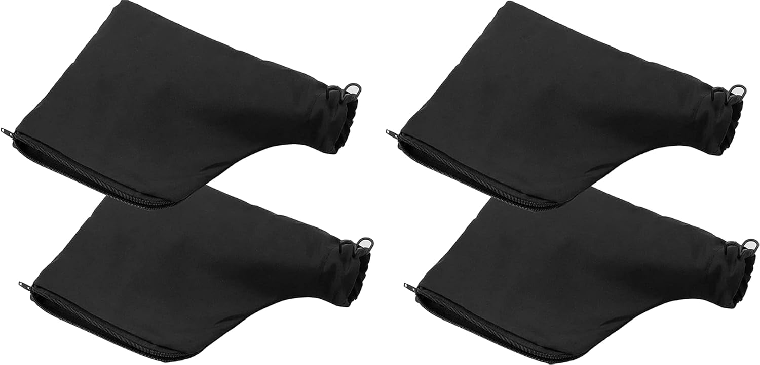 4-Pack Black Dust Collection Bags For Miter Saw 255 Model – Adjustable, Zippered, With Steel Wire Hood