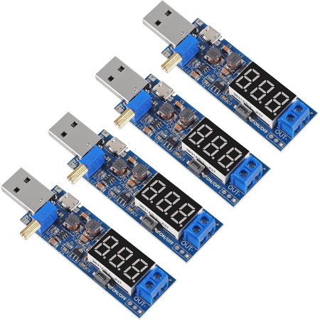 RVKXHD 4pcs USB Buck Boost Converter 3.5V-12V to 1.2V-24V DC-DC Adjustable Step Up Step Down Power Supply Module Voltage Regulator 5V to 3.3V 9V 12V 18V 24V