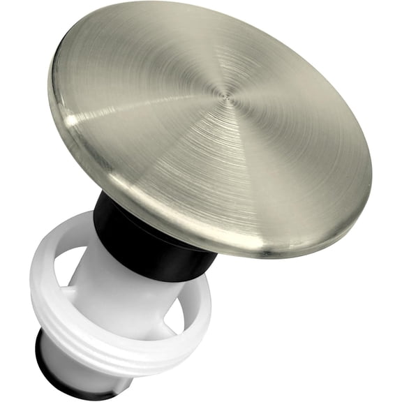 RVKXHD 972-098J Plumbing-Equipment Brushed Nickel Drain Sink Stopper, Drain Sink Plug Part Push & Seal Drain Stopper Assembly 35338-06XX