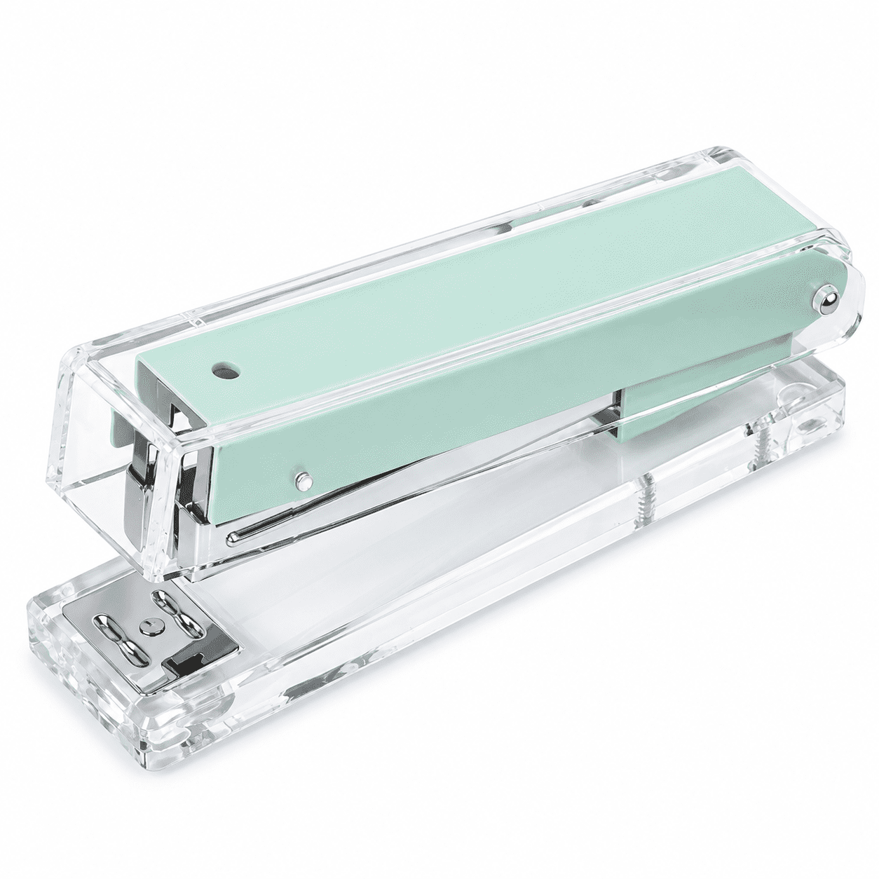 Staples Binding RVKXHD Acrylic Stapler, 15 x3.5 x6.5 cm, Clear Acrylic & Metal Material ...