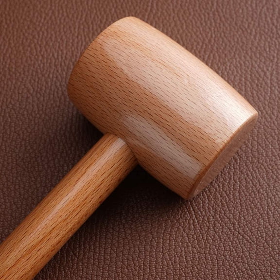 RVKXHD Beech Wood Mallet, High Hardness, Damage-free Striking, Ideal for Woodworking, Leather Craft, Printing Leather Crafts, 11.6x2.8x2.0 inches
