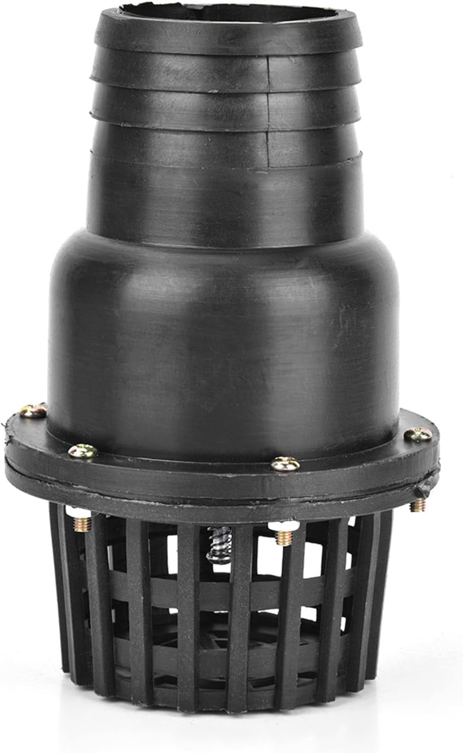 RVKXHD Black PVC Foot Valve for Water Pumps, 3 Inch, Low Pressure Flat Check Valve, Durable Plastic Piping Fitting for Fluid Systems, High Quality PVC Material, Withstand Long Time Working In Water