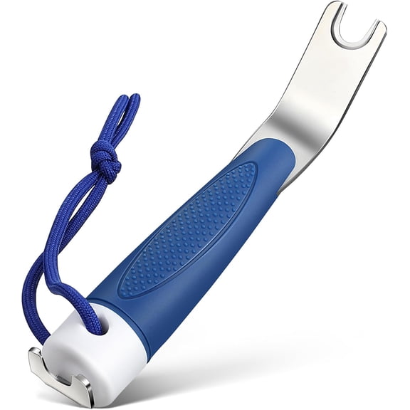 RVKXHD Boat Canvas Snap Tool, Dual Head Stainless Steel Snapper Tool with Rubber Grip for Opening and Closing Boat Cover Snaps, Marine Canvas Fastener Release Tool for Sailors Fishermen, 1 Pcs Blue
