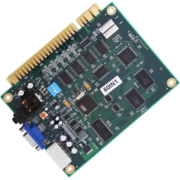 RVKXHD Classic 60 in 1 Jamma Kits Multicade Board PCB Board CGA/VGA Output Classic for Game Machine Universal