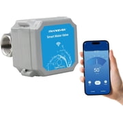 RVKXHD DN20 Smart Water Valve, 3/4 Inch Smart Water Management System, WiFi Remote Control Faucet Timer for Hose, Sprinkler Water Timer, Auto Watering for Plants DN203/4"