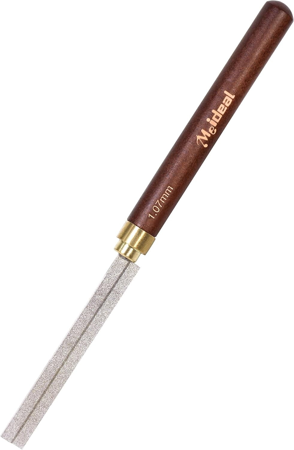 RVKXHD Diamond Acoustic Guitar Nut Slotting File - 0.042" / 1.07mm, for Light/Medium Strings, Luthier Setup Repair Tool Guitar Nut Saddle Bridge Slot File