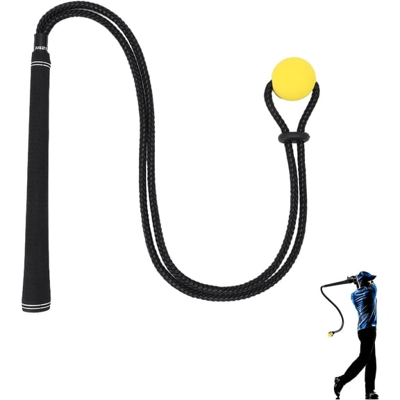 RVKXHD Golf Swing Rope Trainer, Professional Golf Swing Training Aid, Improved Golfers Swing and Master Tempo, Golf Warm-Up Practice Equipment for Golfers of All Levels