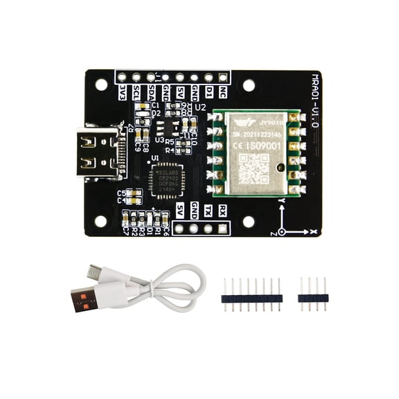 RVKXHD IMU Sensor Module High-Precision Gyroscope +Accelerometer+ Magnetometer with Kalman Filter + Barometer 10-Axis AHRS Attitude Sensor Serial Port (10-Axis IMU Module Without case)