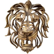 RVKXHD Lion Head Gold Wall SculpturesSmall Resin Antique Wall Decor,3D Hollowing Lion Statue Wall Art Decor,Hanging Decorations for Living Room,Farmhouse,8.3 in