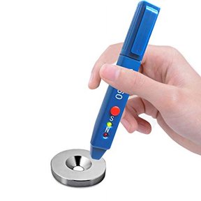 RVKXHD Magnetic Polarity Tester with 5mT Sensitivity, One-Button Operation for Electric Motors/Coils/Magnets Assembly - LED N/S Detection Pen, Portable Gauss Meter with 10-Hour Battery