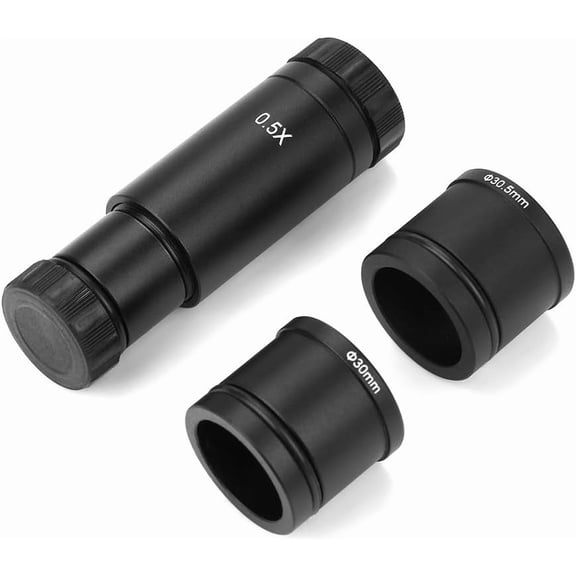 RVKXHD Microscope Adapter 0.5 C Mount Lens Adapter Set 23.2 Turn 30mm/23.2mm Turn 30.5mm Interface for CCD Camera and Digital Eyepiece