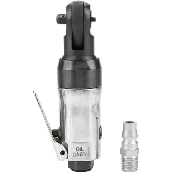 RVKXHD Mini Air Powered Ratchet Wrench, Square Drive Straight Shank Pneumatic Air Ratchet Wrench Professional Tool(1/4")