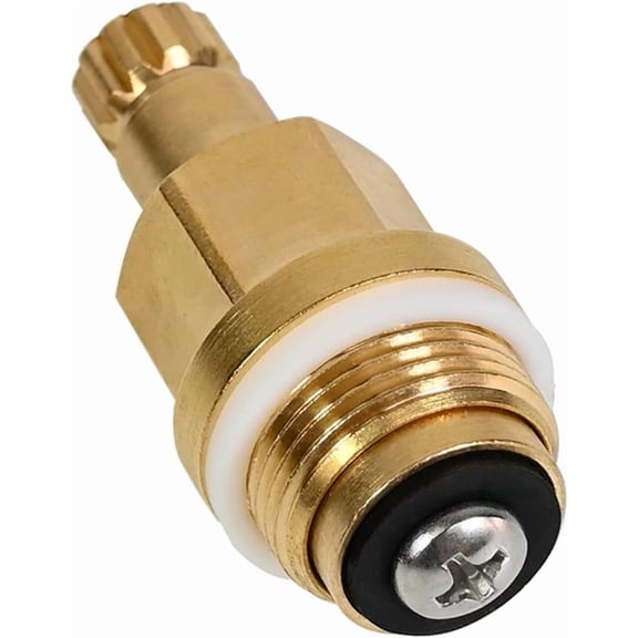 RVKXHD PK1100 Brass Globe Valve Stem & Bonnet, 1/4"-28 Thread Size, Solid Brass Material, Threaded Connection, Replacement Repair Kit, For Arrowhead Hose Bibs, Boiler Drains, Sill Faucets, 1 Pcs