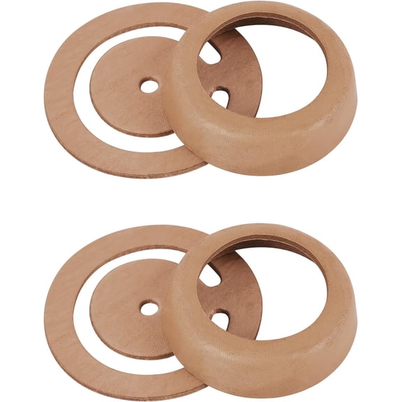 RVKXHD Pitcher Pump Leathers Repair Kit, 2 Sets of Lower Valve Leathers and Leather Cups for Hand Well Pump No.2 Pitcher Pump Replacement Parts for Repair and Maintenance