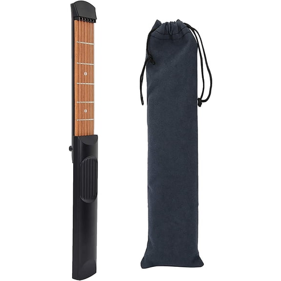 RVKXHD Portable Guitar Chord Trainer 6 Fret Practice Tool Pocket Mini Neck for Beginner Finger Training and Learning System with 6 String
