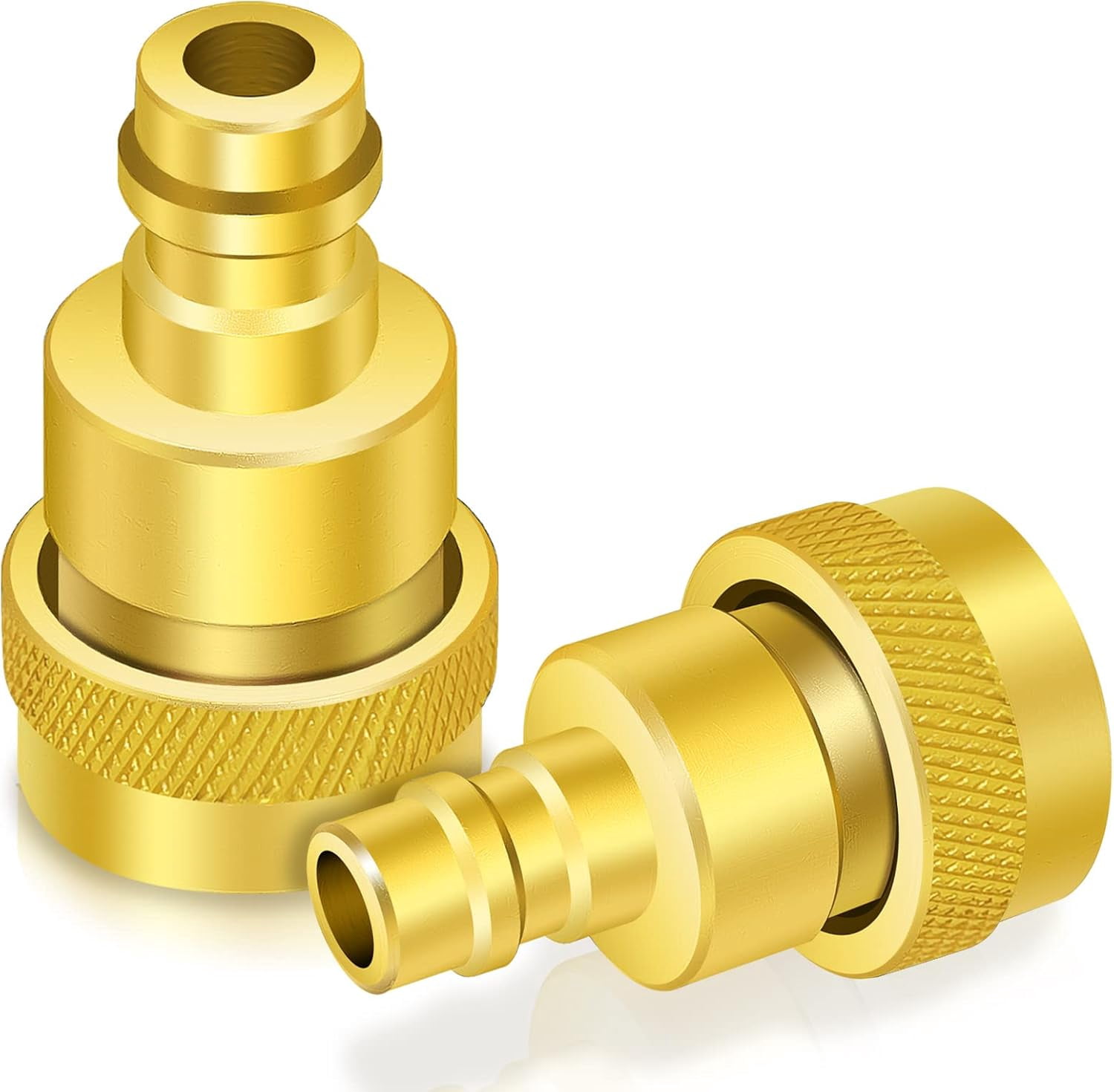 RVKXHD R1234yf to R134a Adapter, R1234YF Quick Adapter Adjustable High and Low Side Connection R134a Quick Coupler Connection to R1234yf, R134a to R1234yf Conversion Adapters Kit for AC Refrigerant