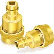 RVKXHD R1234yf to R134a Adapter, R1234YF Quick Adapter Adjustable High and Low Side Connection R134a Quick Coupler Connection to R1234yf, R134a to R1234yf Conversion Adapters Kit for AC Refrigerant