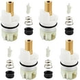 thumbnail image 1 of RVKXHD RP25513 Faucet Cartridge compatible with Delta two handle faucet stem assembly repair kit Includes RP4993 Seats and Springs, 4 Pack, 1 of 11