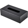 thumbnail image 1 of RVKXHD Rectangular Tissue Box Cover Tissue Box Holder Napkin Holder Tissue Storage Box Facial Tissue Holder Bedroom Nightstand Office Dresser-Stainless Steel Matte Black, 1 of 18