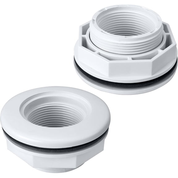 RVKXHD Replacement for Hayward SP1023 1-1/2-Inch FIP Inlet Return Fitting with Locknut and Gasket for Above Ground or Inground Pool Return Hose Fitting, Pool Vinyl Fiberglass Accessories-2 Pack