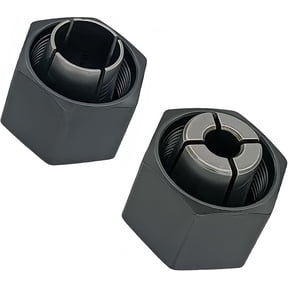 RVKXHD Router Collet Chuck and Nut Set, 1/2 Inch 12.7 mm and 1/4 Inch 6.35 mm Replacement for DeWalt 326286-04 DW6212 DW6214 DW618 Routers, Hitachi 323-293, Bosch 2610906283 and Skil 2823121001-2Pcs